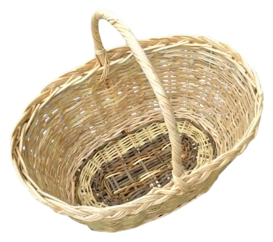 Saplı Oval Hasır Sepet, görsel 3 / 4