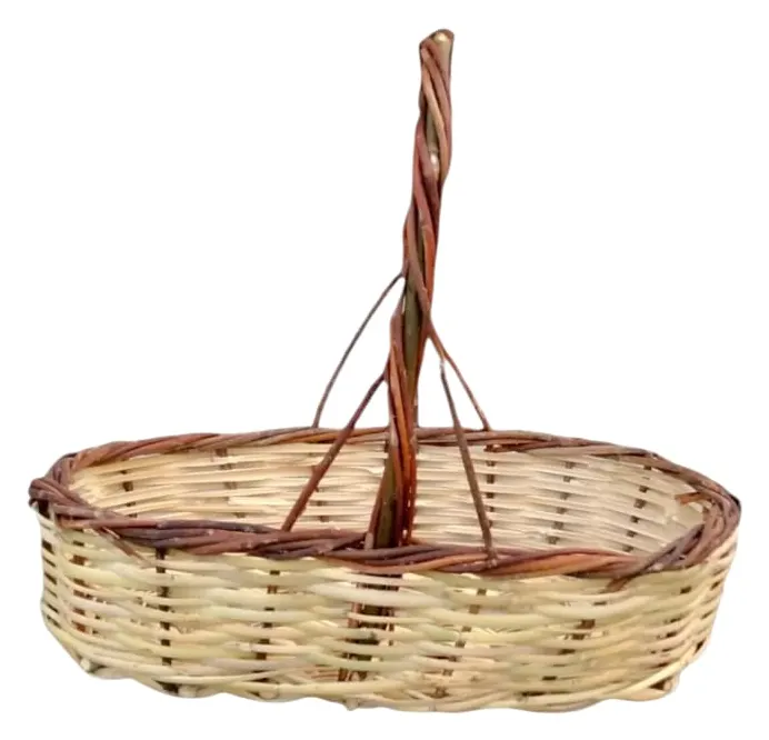 Oval Presentation Basket with Brown Handle, image 4 of 4
