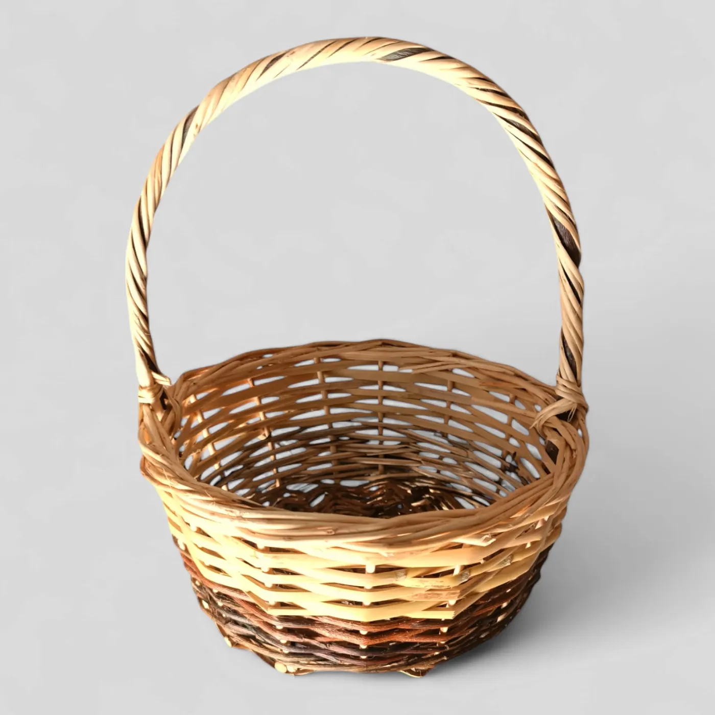 Two-Tone Mini Basket with Handle