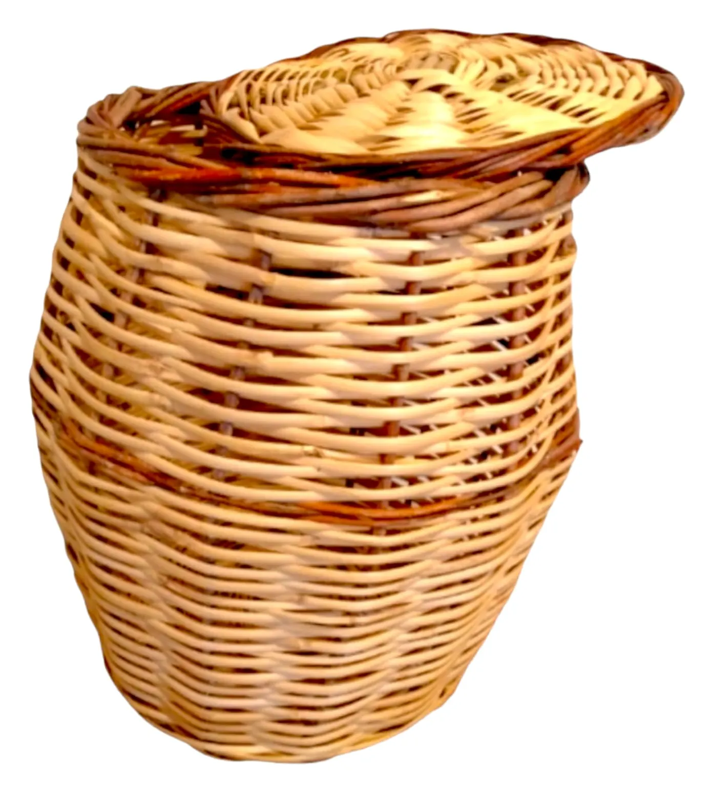 Lidded Wicker Storage Basket, image 2 of 3