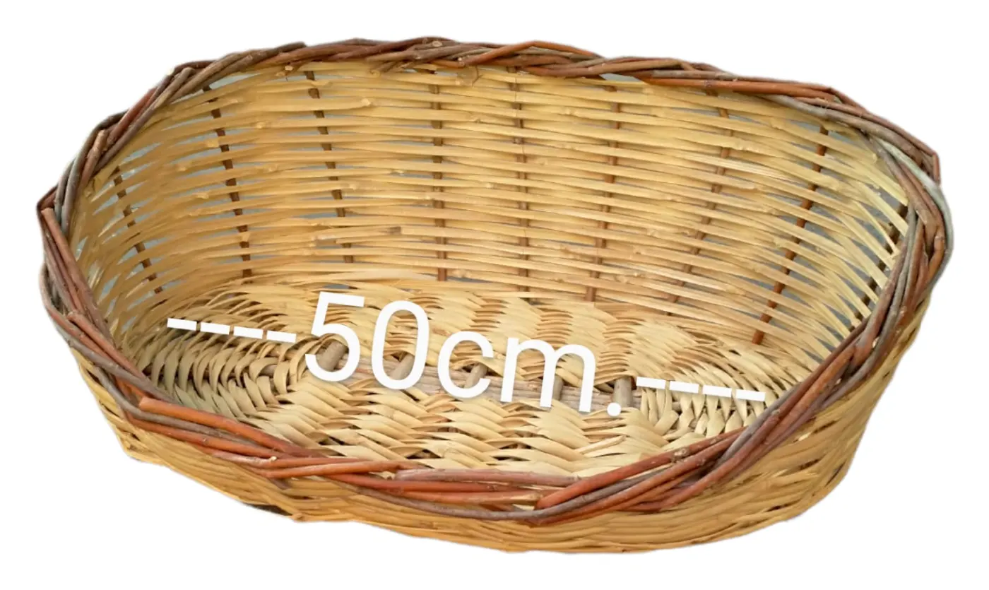 Oval Produce Basket with Brown Rim, image 2 of 3