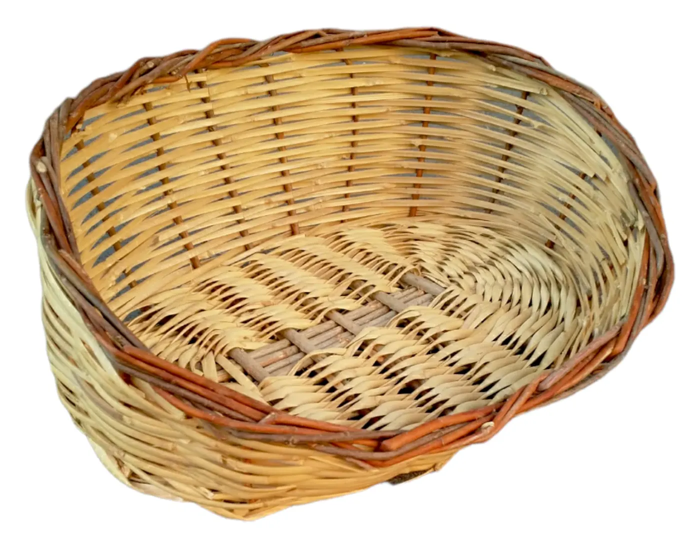 Oval Produce Basket with Brown Rim, image 3 of 3